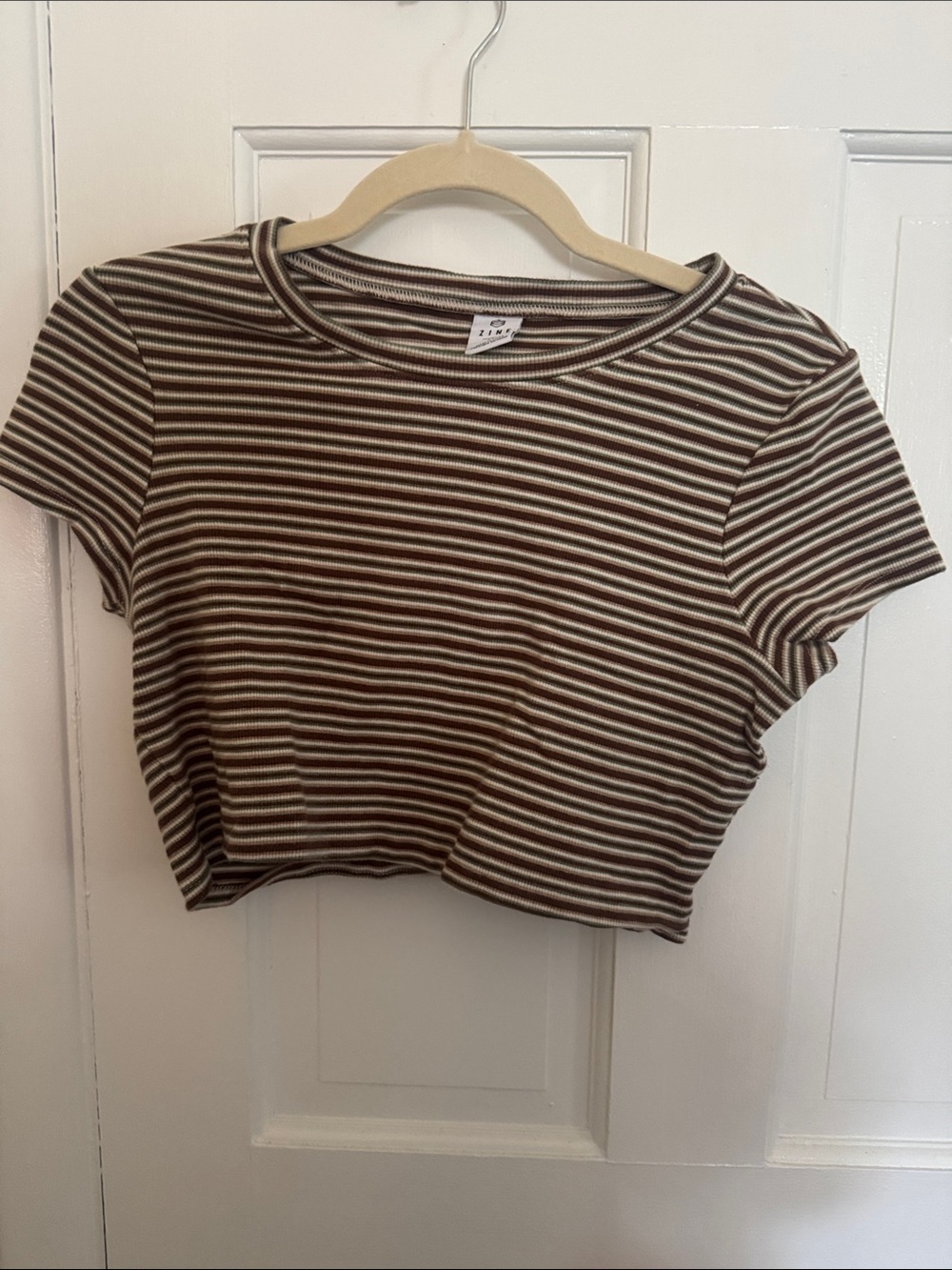 Zine Clothing Striped Crop Tee